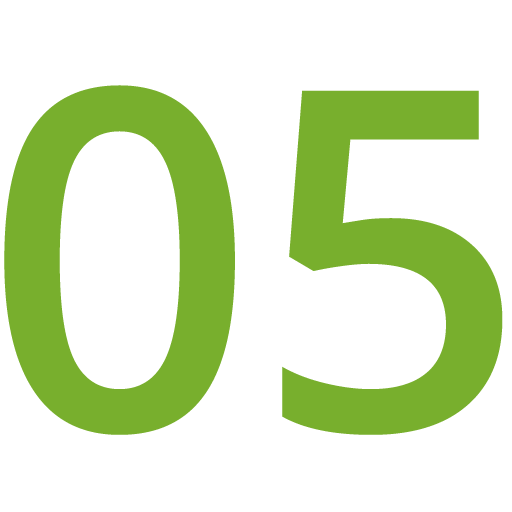 Large green number “04” on a transparent background, for the fourth step.