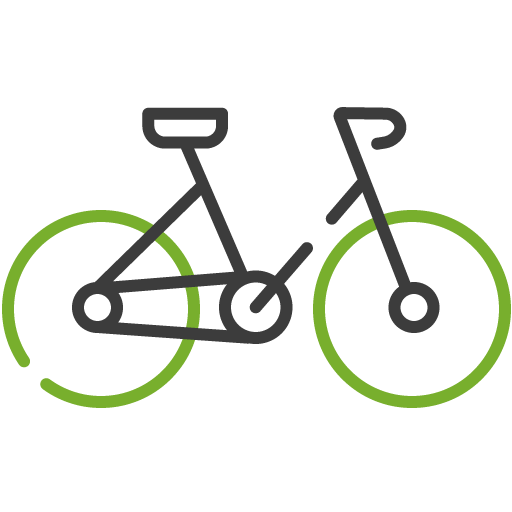 Bicycle icon representing company bike program