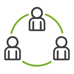 Icon of a document with a gear and green text lines, representing conceptual planning