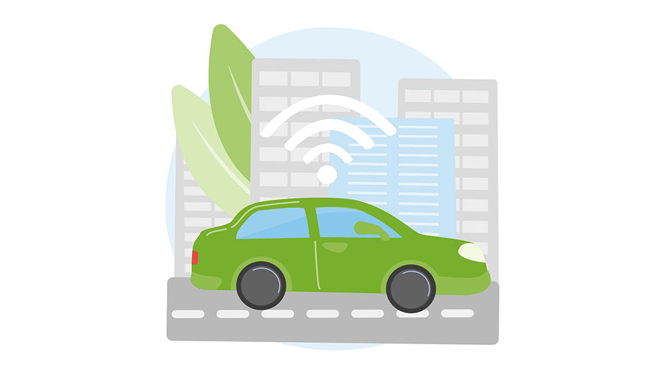 Logo der IoT-Plattform SiteWhere mit Symbol für Standort und Signal, das die Verbindung und Integration von Geräten darstellt.